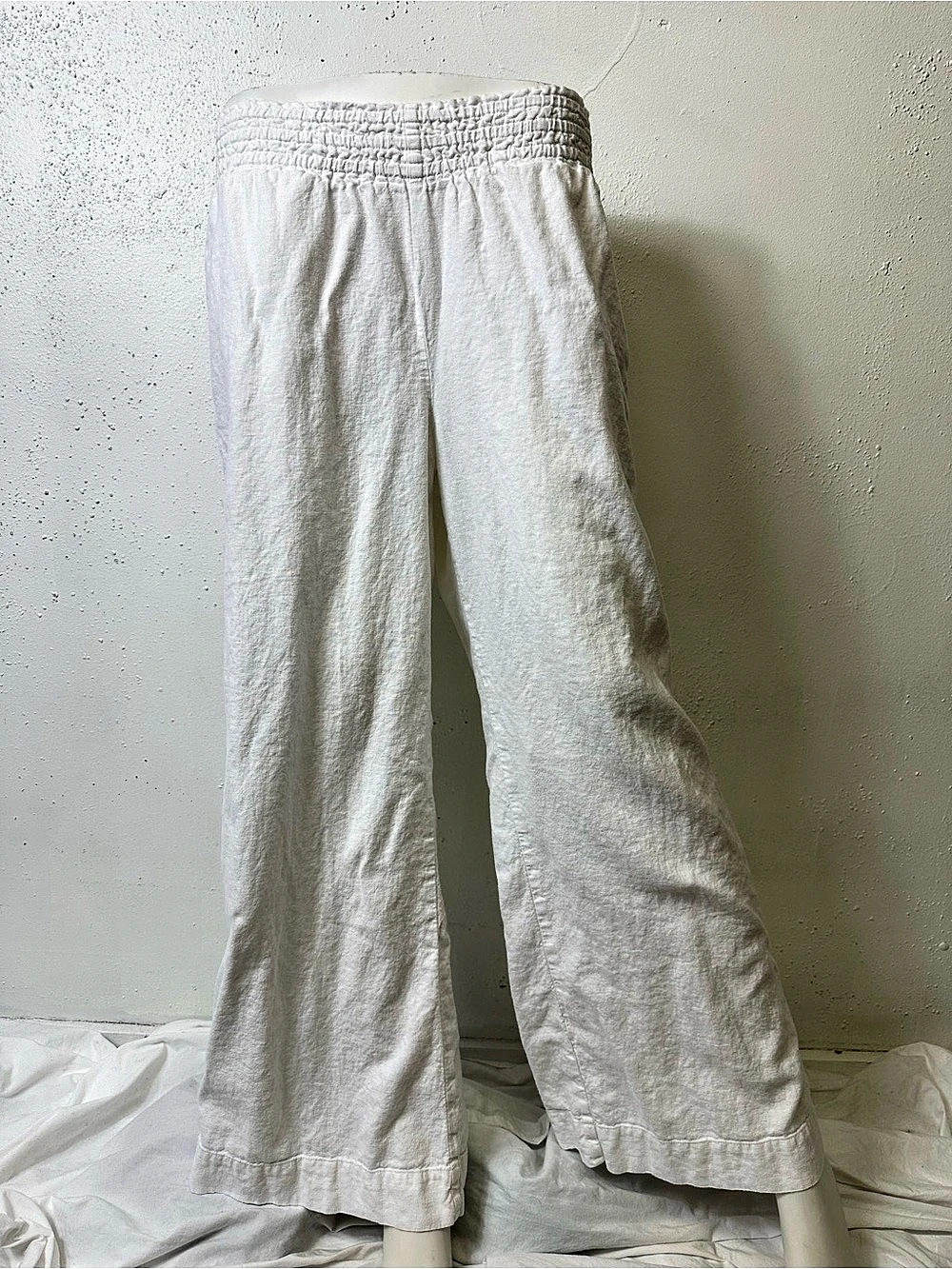 High-Rise Wide-Leg Pull-On Pants from A New Day~ white Med